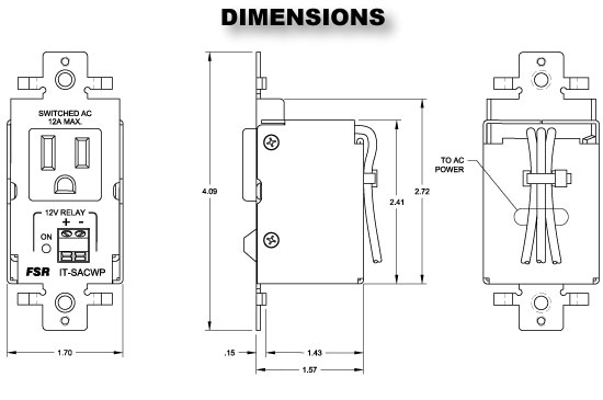 Dimesions of IT-SACWP-12 and 24V